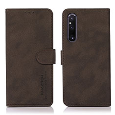 Coque Portefeuille Livre Cuir Etui Clapet D01Y pour Sony Xperia 1 V Marron