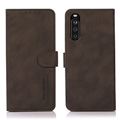 Coque Portefeuille Livre Cuir Etui Clapet D01Y pour Sony Xperia 10 III Lite Marron