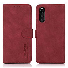 Coque Portefeuille Livre Cuir Etui Clapet D01Y pour Sony Xperia 10 III Lite Rouge