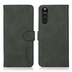 Coque Portefeuille Livre Cuir Etui Clapet D01Y pour Sony Xperia 10 III Lite Vert