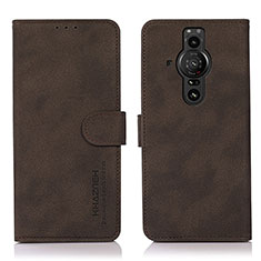 Coque Portefeuille Livre Cuir Etui Clapet D01Y pour Sony Xperia PRO-I Marron