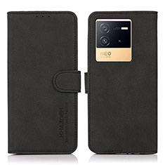 Coque Portefeuille Livre Cuir Etui Clapet D01Y pour Vivo iQOO Neo6 5G Noir