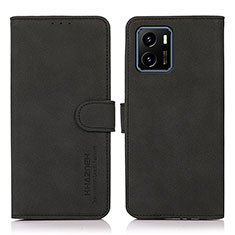 Coque Portefeuille Livre Cuir Etui Clapet D01Y pour Vivo iQOO U5x Noir