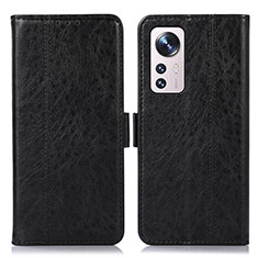 Coque Portefeuille Livre Cuir Etui Clapet D01Y pour Xiaomi Mi 12X 5G Noir