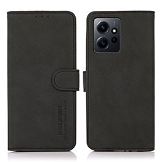 Coque Portefeuille Livre Cuir Etui Clapet D01Y pour Xiaomi Redmi Note 12 4G Noir