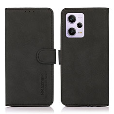 Coque Portefeuille Livre Cuir Etui Clapet D01Y pour Xiaomi Redmi Note 12 Explorer Noir