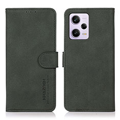 Coque Portefeuille Livre Cuir Etui Clapet D01Y pour Xiaomi Redmi Note 12 Explorer Vert