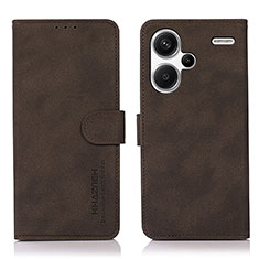 Coque Portefeuille Livre Cuir Etui Clapet D01Y pour Xiaomi Redmi Note 13 Pro+ Plus 5G Marron