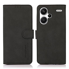 Coque Portefeuille Livre Cuir Etui Clapet D01Y pour Xiaomi Redmi Note 13 Pro+ Plus 5G Noir