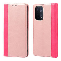 Coque Portefeuille Livre Cuir Etui Clapet D03T pour Oppo A54 5G Or Rose