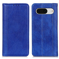 Coque Portefeuille Livre Cuir Etui Clapet D03Y pour Google Pixel 8 5G Bleu