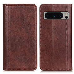 Coque Portefeuille Livre Cuir Etui Clapet D03Y pour Google Pixel 8 Pro 5G Marron