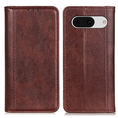 Coque Portefeuille Livre Cuir Etui Clapet D03Y pour Google Pixel 8a 5G Marron