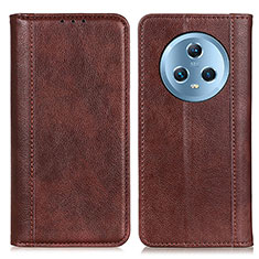 Coque Portefeuille Livre Cuir Etui Clapet D03Y pour Huawei Honor Magic5 5G Marron