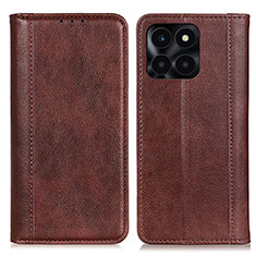 Coque Portefeuille Livre Cuir Etui Clapet D03Y pour Huawei Honor X6a Marron