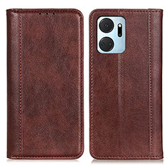 Coque Portefeuille Livre Cuir Etui Clapet D03Y pour Huawei Honor X7a Marron