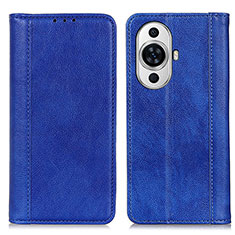 Coque Portefeuille Livre Cuir Etui Clapet D03Y pour Huawei Nova 11 Bleu