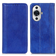 Coque Portefeuille Livre Cuir Etui Clapet D03Y pour Huawei Nova 11 Pro Bleu