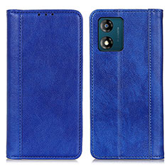 Coque Portefeuille Livre Cuir Etui Clapet D03Y pour Motorola Moto E13 Bleu