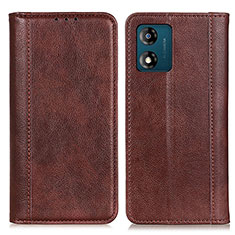 Coque Portefeuille Livre Cuir Etui Clapet D03Y pour Motorola Moto E13 Marron