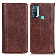 Coque Portefeuille Livre Cuir Etui Clapet D03Y pour Motorola Moto E20 Marron