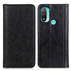 Coque Portefeuille Livre Cuir Etui Clapet D03Y pour Motorola Moto E20 Noir