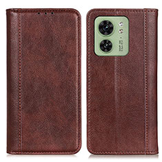 Coque Portefeuille Livre Cuir Etui Clapet D03Y pour Motorola Moto Edge 40 5G Marron