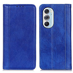 Coque Portefeuille Livre Cuir Etui Clapet D03Y pour Motorola Moto Edge Plus (2022) 5G Bleu