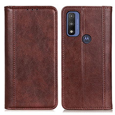 Coque Portefeuille Livre Cuir Etui Clapet D03Y pour Motorola Moto G Pure Marron