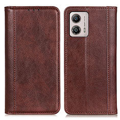 Coque Portefeuille Livre Cuir Etui Clapet D03Y pour Motorola Moto G53j 5G Marron