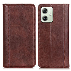 Coque Portefeuille Livre Cuir Etui Clapet D03Y pour Motorola Moto G54 5G Marron