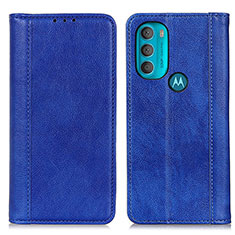 Coque Portefeuille Livre Cuir Etui Clapet D03Y pour Motorola Moto G71 5G Bleu