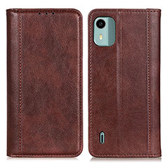 Coque Portefeuille Livre Cuir Etui Clapet D03Y pour Nokia C12 Marron