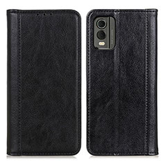 Coque Portefeuille Livre Cuir Etui Clapet D03Y pour Nokia C32 Noir