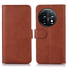 Coque Portefeuille Livre Cuir Etui Clapet D03Y pour OnePlus 11 5G Marron