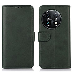 Coque Portefeuille Livre Cuir Etui Clapet D03Y pour OnePlus 11 5G Vert