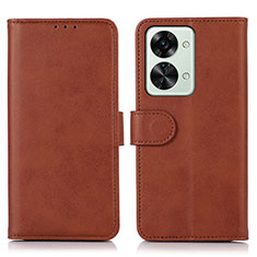 Coque Portefeuille Livre Cuir Etui Clapet D03Y pour OnePlus Nord 2T 5G Marron