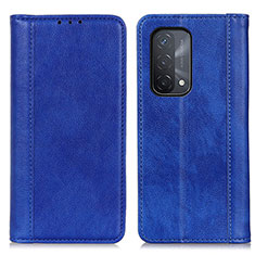 Coque Portefeuille Livre Cuir Etui Clapet D03Y pour Oppo A54 5G Bleu