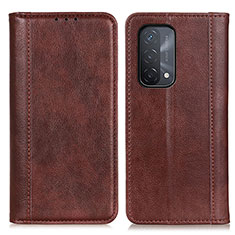 Coque Portefeuille Livre Cuir Etui Clapet D03Y pour Oppo A54 5G Marron