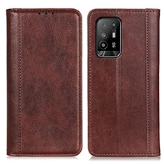 Coque Portefeuille Livre Cuir Etui Clapet D03Y pour Oppo A94 5G Marron