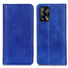 Coque Portefeuille Livre Cuir Etui Clapet D03Y pour Oppo A95 4G Bleu