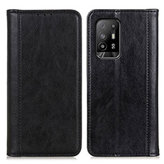 Coque Portefeuille Livre Cuir Etui Clapet D03Y pour Oppo A95 5G Noir