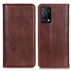 Coque Portefeuille Livre Cuir Etui Clapet D03Y pour Oppo K9 5G Marron