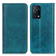 Coque Portefeuille Livre Cuir Etui Clapet D03Y pour Oppo K9 5G Vert