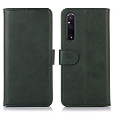 Coque Portefeuille Livre Cuir Etui Clapet D03Y pour Sony Xperia 1 V Vert