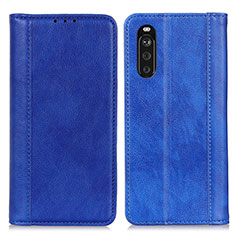 Coque Portefeuille Livre Cuir Etui Clapet D03Y pour Sony Xperia 10 III Bleu