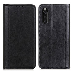 Coque Portefeuille Livre Cuir Etui Clapet D03Y pour Sony Xperia 10 III Lite Noir