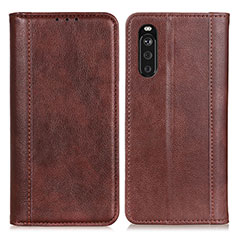 Coque Portefeuille Livre Cuir Etui Clapet D03Y pour Sony Xperia 10 III Marron