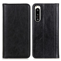 Coque Portefeuille Livre Cuir Etui Clapet D03Y pour Sony Xperia 5 IV Noir