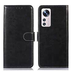 Coque Portefeuille Livre Cuir Etui Clapet D03Y pour Xiaomi Mi 12S 5G Noir